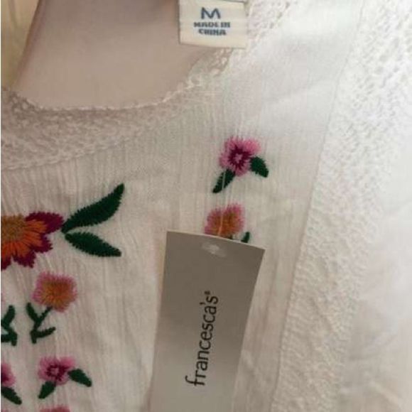 Embroidered high neck dress with slip, size medium - Picture 9 of 9